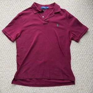 Polo by Ralph Lauren Men's Burgundy red. Polo Shirt Size Medium.